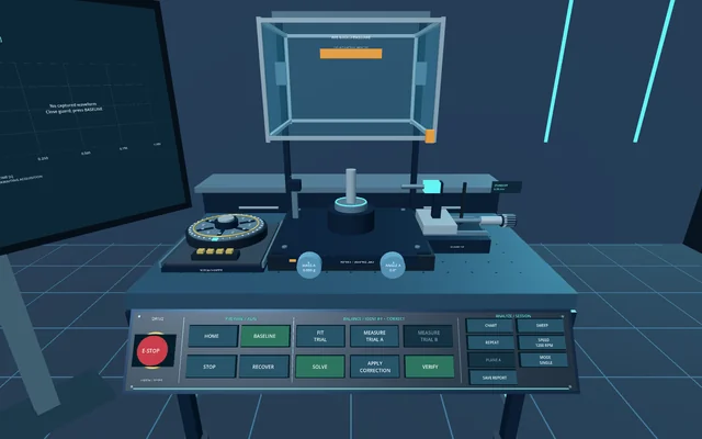 Virtual rotor-balancing bench in SpinLab XR